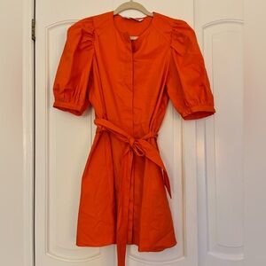 Zara Orange Short Sleeve Dress